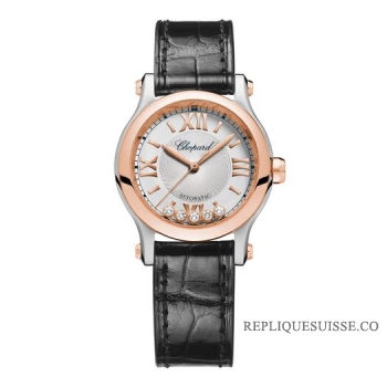 Réplique Chopard Happy Sport Automatique Silver Cadran Mesdames