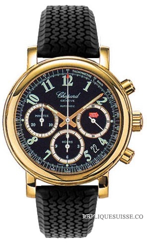 Chopard Mille Miglia 18k Or jaune noir Rubber Chronographe 16/1250-99