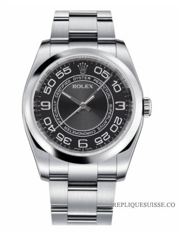 Rolex Oyster Perpetual No Date Acier inoxydable Noir cadran 116000 BKWAO