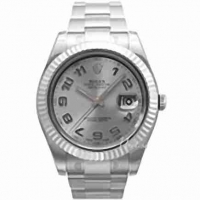 Rolex Datejust II Silver Arabic Dial 116334SAO Montre Réplique