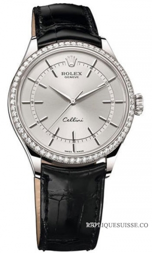 Rolex Cellini Time 18ct Or blanc rhodium Cadran 50709RBR Réplique