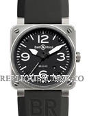 Bell & Ross BR03-92 acier noir Dial Automatique Montre Réplique