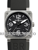 Bell & Ross BR03-92 acier noir Dial Automatique Montre Réplique