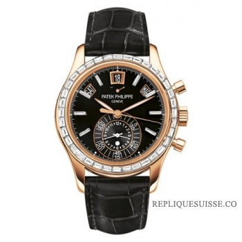 Patek Philippe Complications Chronographe Calendrier Annuel Automatique Or Diamant 5961R-010 Montres Copie