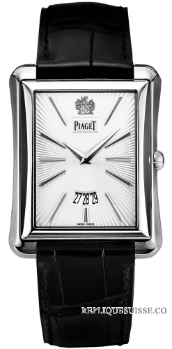 Piaget Emperador Cadran Argent 18K Or Blanc Hommes