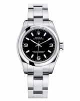 Rolex Oyster Perpetual No Date Acier inoxydable Noir cadran 176200 BKAIO