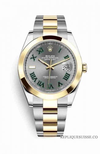 Copie Montre Rolex Datejust 41 Jaune Rolesor Oystersteel or jaune 18 ct 126303 Slate Cadran m126303-0019