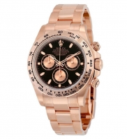 Réplique Rolex Cosmograph Daytona cadran noir or rose 18 kt 116505BKSO