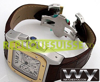 Cartier Santos 100 XL Automatique Chronographe W20091X7 Montre Réplique - Cliquez sur l'image pour la fermer