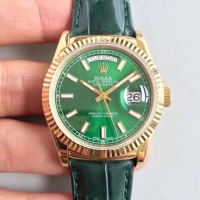 Rolex Day Date Or jaune Green cadran 118138 GRL