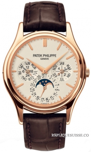 Patek Philippe Grand Complications Cadran Argente Or Rose 18kt 5140R-011 Montres Copie