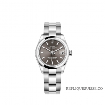 Rolex Datejust 31 Oystersteel cadran gris fonce