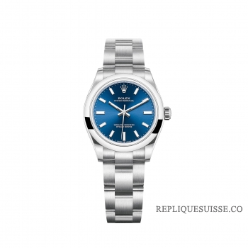 Rolex Oyster Perpetual 31 cadran bleu vif