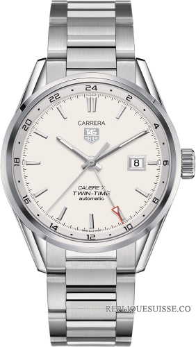 TAG Heuer Carrera Calibre 7 Twin-Time Automatique 41 mm WAR2011.BA0723 Montre Réplique