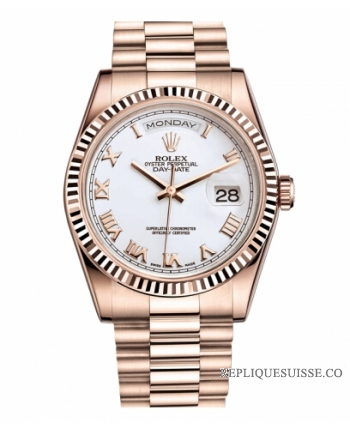 Rolex Day Date Rose Or blanc cadran 118235 WRP