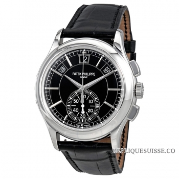 Patek Philippe Complications Calendrier Annuel Cadran Noir Platine 5905P-010 Montres Copie