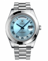 Réplique Rolex Day Date II President Platinum Ice bleu concentric cadran 218206 IBCRP