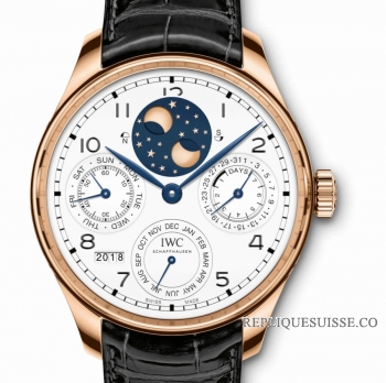 Copie Montre IWC Portugieser Calendrier Perpetuel Tourbillon Edition 150 Yearswatch IW504501