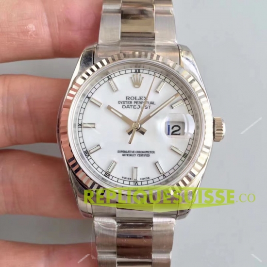 Réplique Rolex Datejust 36mm acier cadran blanc Jubile Bracelet 116234 WSJ - Cliquez sur l'image pour la fermer