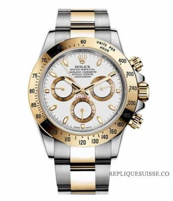 Réplique Rolex Daytona en acier et or blanc cadran 116523 WS