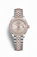 Copie Montre Rolex Datejust 28 Everose Roles ou Oystersteel 18 ct Everose or RBR cadran Sundust m279381rbr-0001