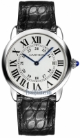 Cartier Tank Ronde Solo cuir Hommes W6700255 Montre Réplique