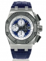 Audemars Piguet cadran bleu chronographe bracelet en cuir de crocodile hommes Montre Réplique