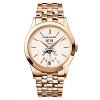 Calendrier annuel Patek Philippe avec cadran argente, or rose 18 carats 5396 / 1R-010 Montres Copie