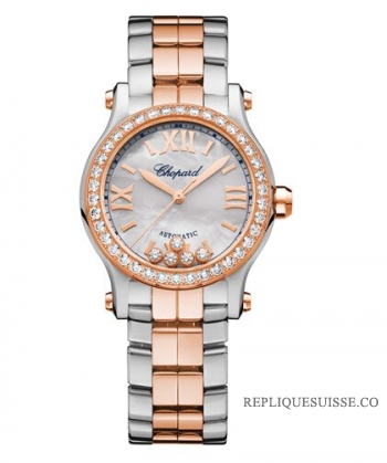 Réplique Chopard Happy Sport Or Rose 18K & Acier Inoxydable & Diamants 278573-6021