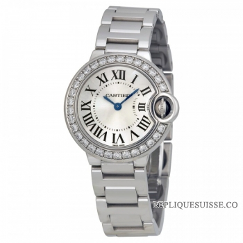 Cartier Ballon Bleu Diamants Or Dames WE9003Z3 Montre Réplique