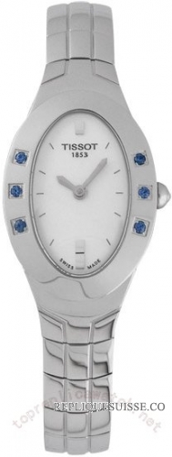 Tissot T-Trend Oval-T Sapphire acier Dames T47.1.585.31 Montre Réplique