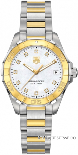 TAG Heuer Aquaracer Dames 300M Acier & Jaune Or 32 WAY1351.BD0917 Montre Réplique