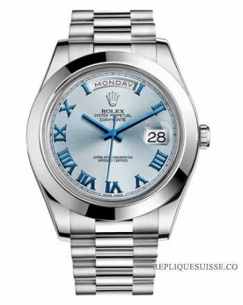 Réplique Rolex Day Date II President Platinum Ice bleu cadran 218206 IBLB 218206 IBLBLRP