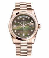 Rolex Day Date Rose Or Dark MOP cadran 118205 DKMDP