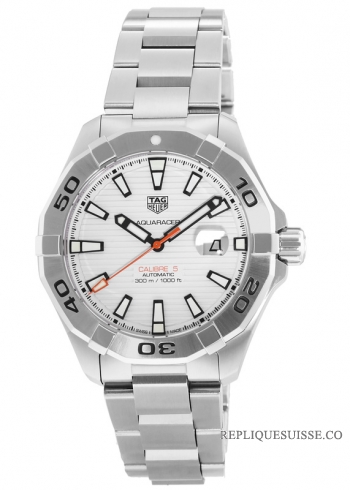 Copie Montre Tag Heuer Aquaracer blanc cadran automatique en acier inoxydable WAY2013.BA0927