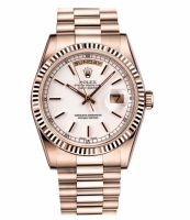 Rolex Day Date Rose Or blanc cadran 118235 WSP