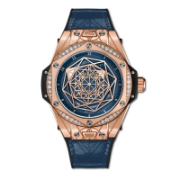 Réplique Hublot Big Bang One Click Sang Bleu King Gold Blue Diamonds