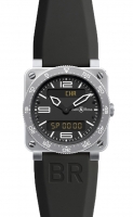 Bell & Ross BR 03 TYPE AVIATION STEEL Type Aviation Quartz 42mm des hommes Montre Réplique