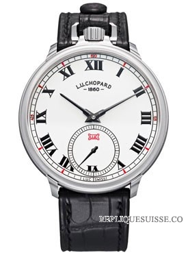 Chopard L.U.C Louis Ulysse Cadran blanc noir Cuir 161923-1001