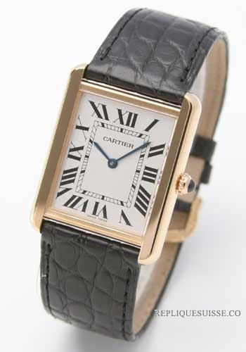 Cartier Tank Solo 18K Or Hommes Hommes W1018855 Montre Réplique