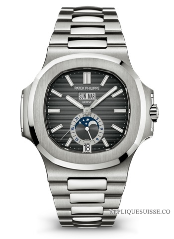 Patek Philippe Nautilus Mecanique Cadran Noir Acier 5726 / 1A-001 Montres Copie