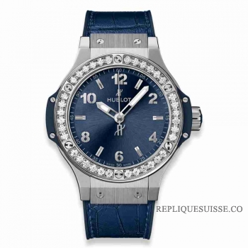 Copie Montre Hublot Big Bang Acier Diamants Bleus 38mm 361.SX.7170.LR.1204