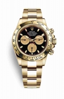 Copie Montre Rolex Cosmograph Daytona Or jaune 18 ct 116508 Noir champagne couleur Cadran m116508-0009