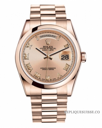 Rolex Day Date Rose Or Champagne cadran 118205 CHRP