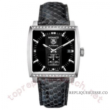 Réplique Montre TAG Heuer Monaco Automatique Diamant noir Python WW2118.FC6