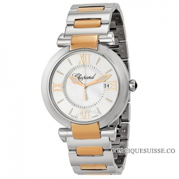 Chopard Imperiale argent Dial 18k Or rose and acier montres pour dames 388532-6002