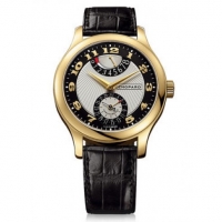 Chopard L.U.C Quattro Mark II argent and noir Dial Or jaune noir Cuir 161903-0001