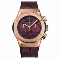 Copie Montre Hublot Classic Fusion Chronograph Berluti Scritto Bordeaux 45mm 521.OX.O50V.VR.BER18