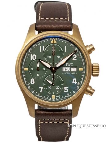 Réplique IWC Pilot Spitfire Chronographe Bronze Automatique 41mm IW387902