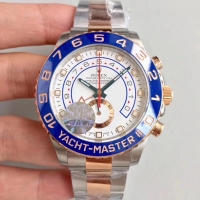 Rolex Yacht-Master II blanc cadran Bleu Bezel 116681